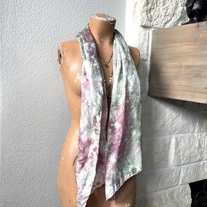 Silk Watercolor Print Scarf